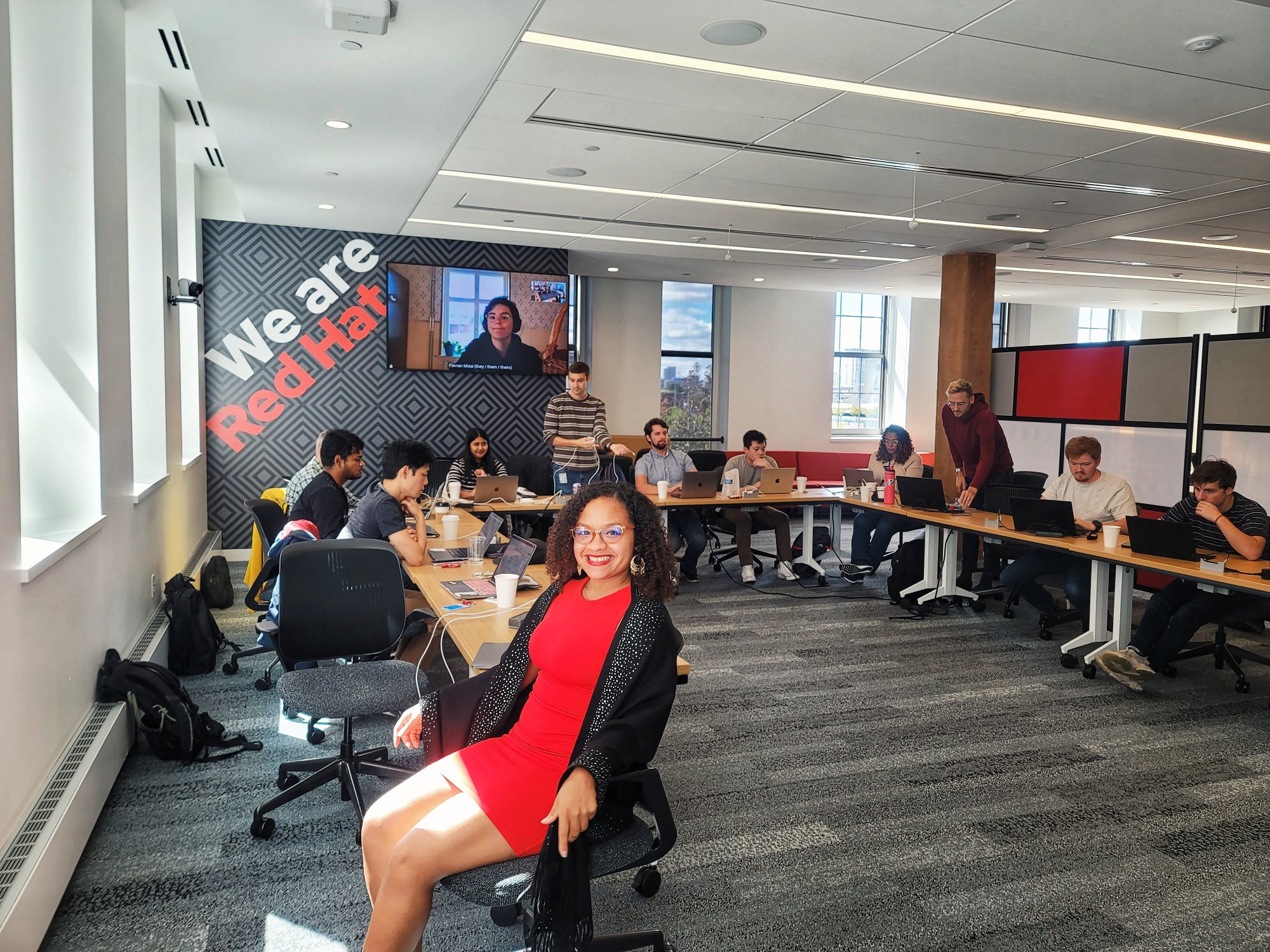 Quiana at Red Hat workspace We Are Red Hat